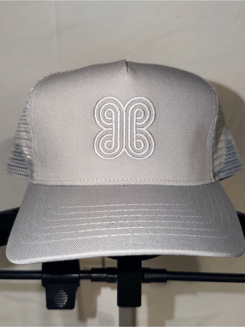 STAMPD Trucker Hat Gray Mesh Snapback Embroidered Logo Made USA NEW W/ TAGS